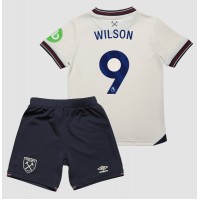 Stroje piłkarskie West Ham United Callum Wilson #9 Koszulka Wyjazdowej dla dzieci 2025-26 Krótki Rękaw (+ szorty)